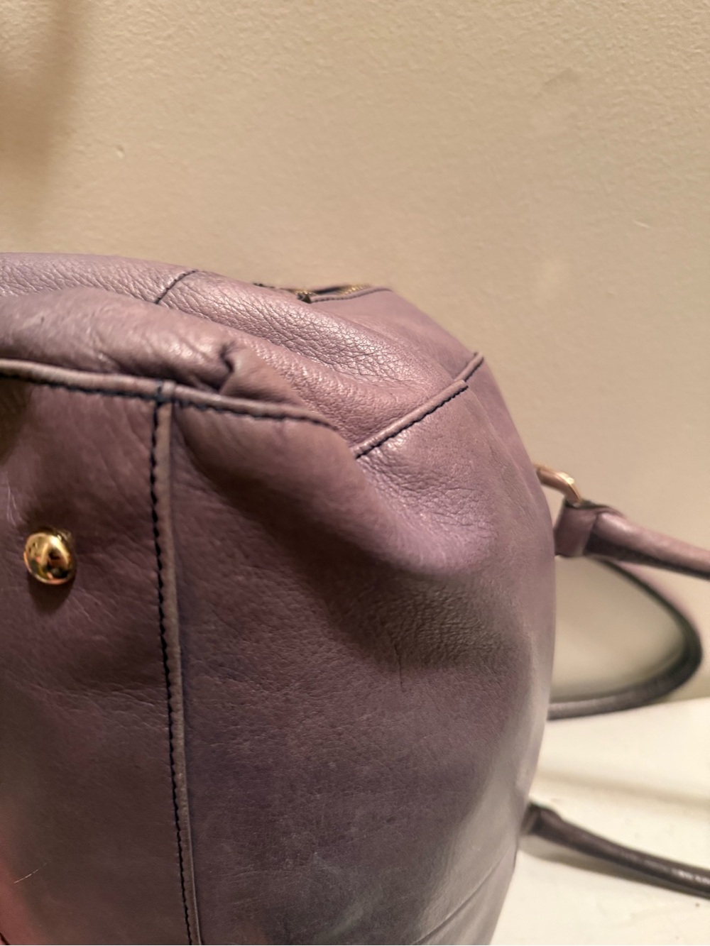 B. MAKOWSKY LEATHER TOTE CARRYALL SATCHEL BAG SHOPPER PURSE GREY GRAY - Picture 9 of 16